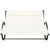 Outsunny Double Chaise Lounger Garden Rocker Sun Bed Outdoor Hammock Chair Texteline with Pillow Cream White