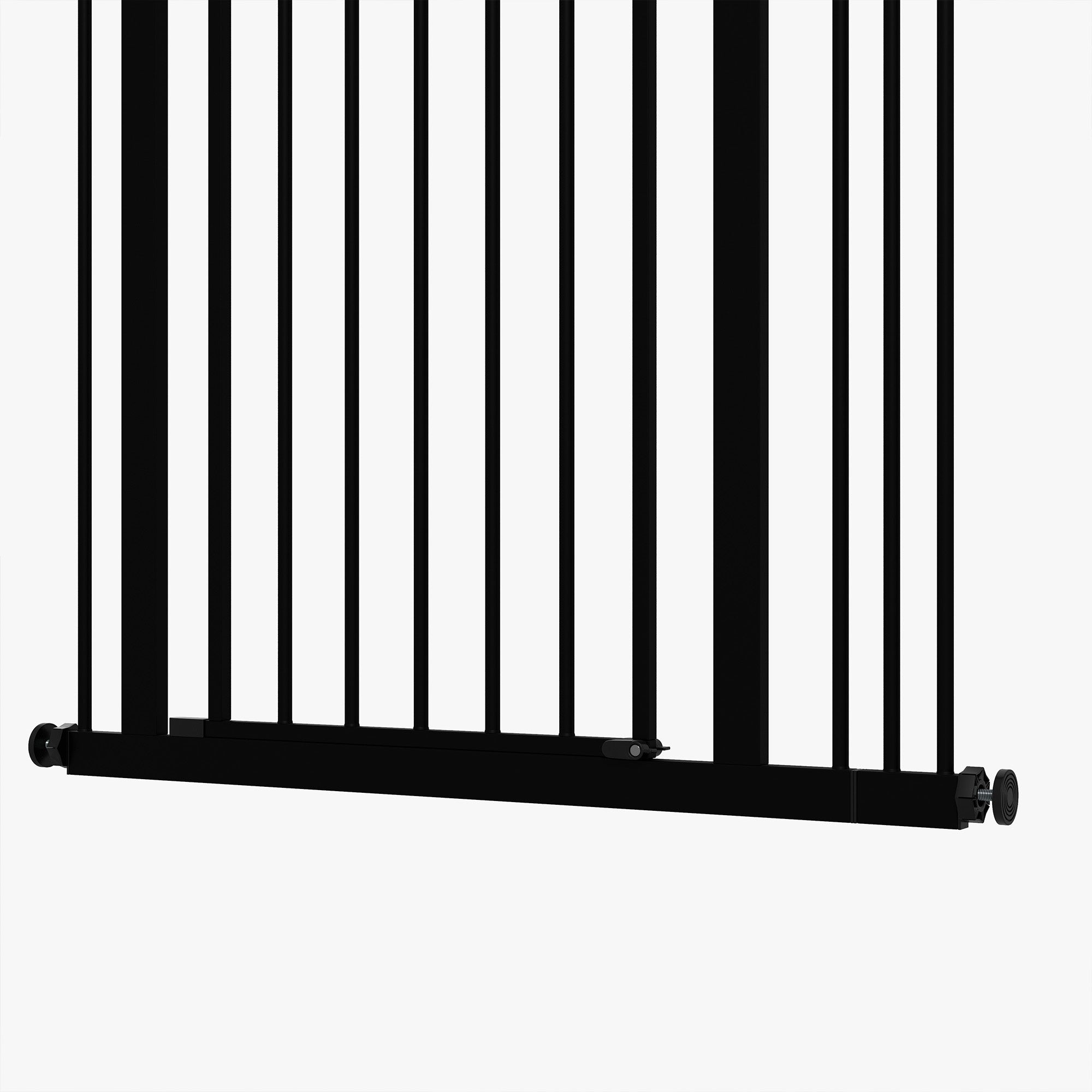 PawHut Pressure Fit Dog Stair Gate No Drilling Safety Gate Auto Close for Doorways, Hallways, 74-87cm Adjustable, 78cm Tall, Black