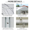 Outsunny 23' x 39' Party Tent, Heavy Duty Outdoor Canopy Tent Shelter with Removable Sidewalls, 2 Doors and 12 Windows, Large Tent for Parties, Events, BBQ Gril, White