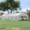 Outsunny 23' x 39' Party Tent, Heavy Duty Outdoor Canopy Tent Shelter with Removable Sidewalls, 2 Doors and 12 Windows, Large Tent for Parties, Events, BBQ Gril, White