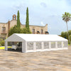 Outsunny 23' x 39' Party Tent, Heavy Duty Outdoor Canopy Tent Shelter with Removable Sidewalls, 2 Doors and 12 Windows, Large Tent for Parties, Events, BBQ Gril, White