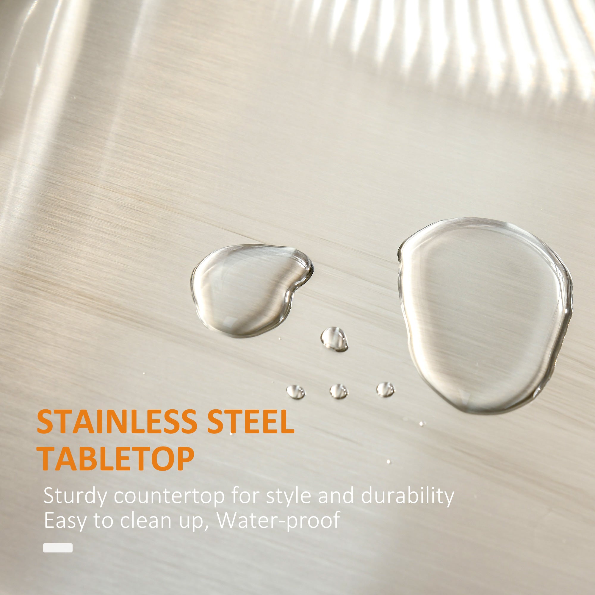 HOMCOM Kitchen Island with Stainless Steel Top, Rolling Kitchen Cart on Wheels with Storage Drawer, Cabinet, Towel Rack and Spice Rack (Black)