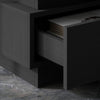 HOMCOM Nightstand with Charging Station and LED Light, Bedside Table with USB Ports and AC Outlets, Side Table with Storage and Remote for Bedroom, Black