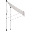 Outsunny 6.6'x5' Manual Retractable Patio Awning Window Door Sun Shade Deck Canopy Shelter Water Resistant UV Protector White