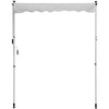 Outsunny 6.6'x5' Manual Retractable Patio Awning Window Door Sun Shade Deck Canopy Shelter Water Resistant UV Protector White