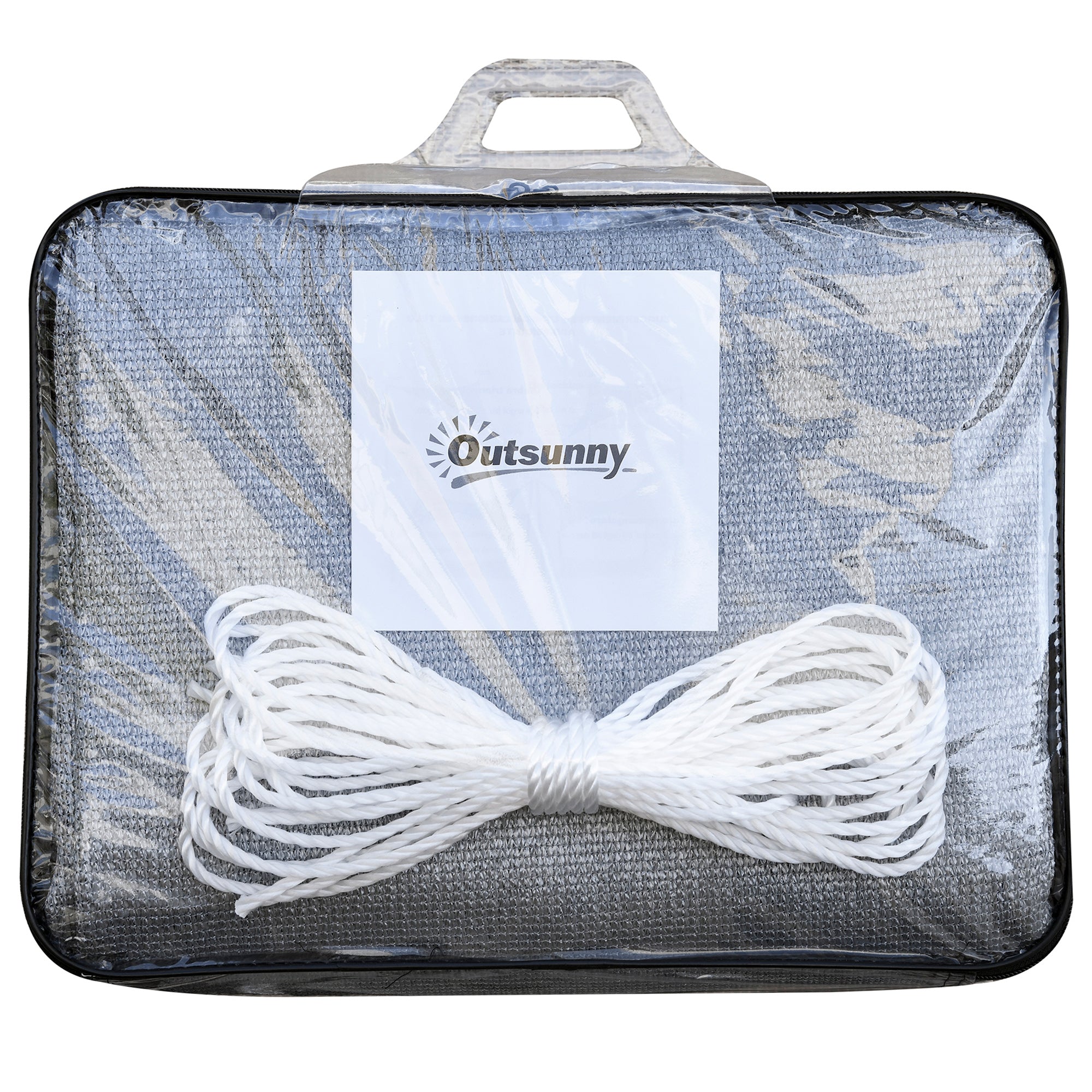 Outsunny Triangle 10' Canopy Sun Sail Shade Garden Cover UV Protector Outdoor Patio Lawn Shelter with Carrying Bag Grey