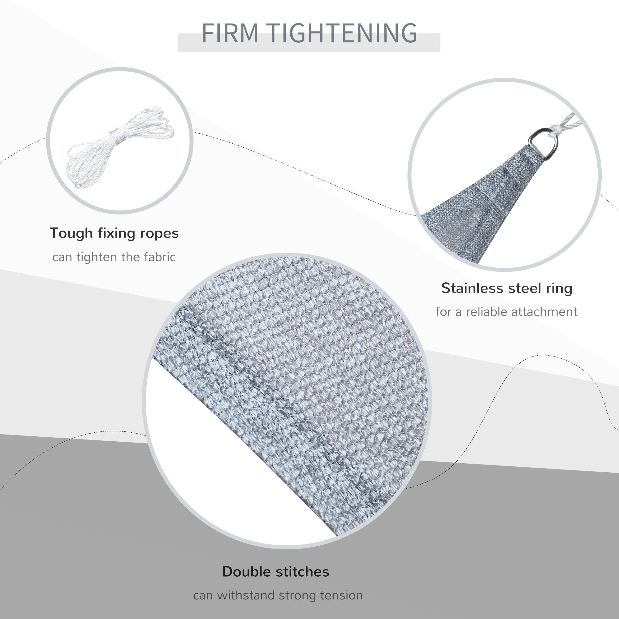 Outsunny Triangle 10' Canopy Sun Sail Shade Garden Cover UV Protector Outdoor Patio Lawn Shelter with Carrying Bag Grey