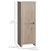 HOMCOM 48" Small Kitchen Pantry Cabinet, Freestanding Storage Cabinet, Farmhouse Narrow Kitchen Cabinet with Barn Door and Adjustable Shelves, Natural