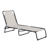 Outsunny Outdoor Folding Lounge Chair, 4-Level Adjustable Chaise Lounge with Headrest, Tanning Chair Beach Bed Reclining Lounger Cot for Camping, Hiking, Backyard, Beige