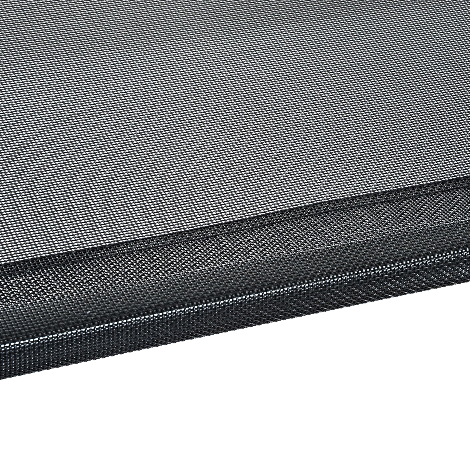 PawHut Raised Dog Bed Cat Elevated Lifted Cooling Portable Camping with Metal Frame Black (Medium)