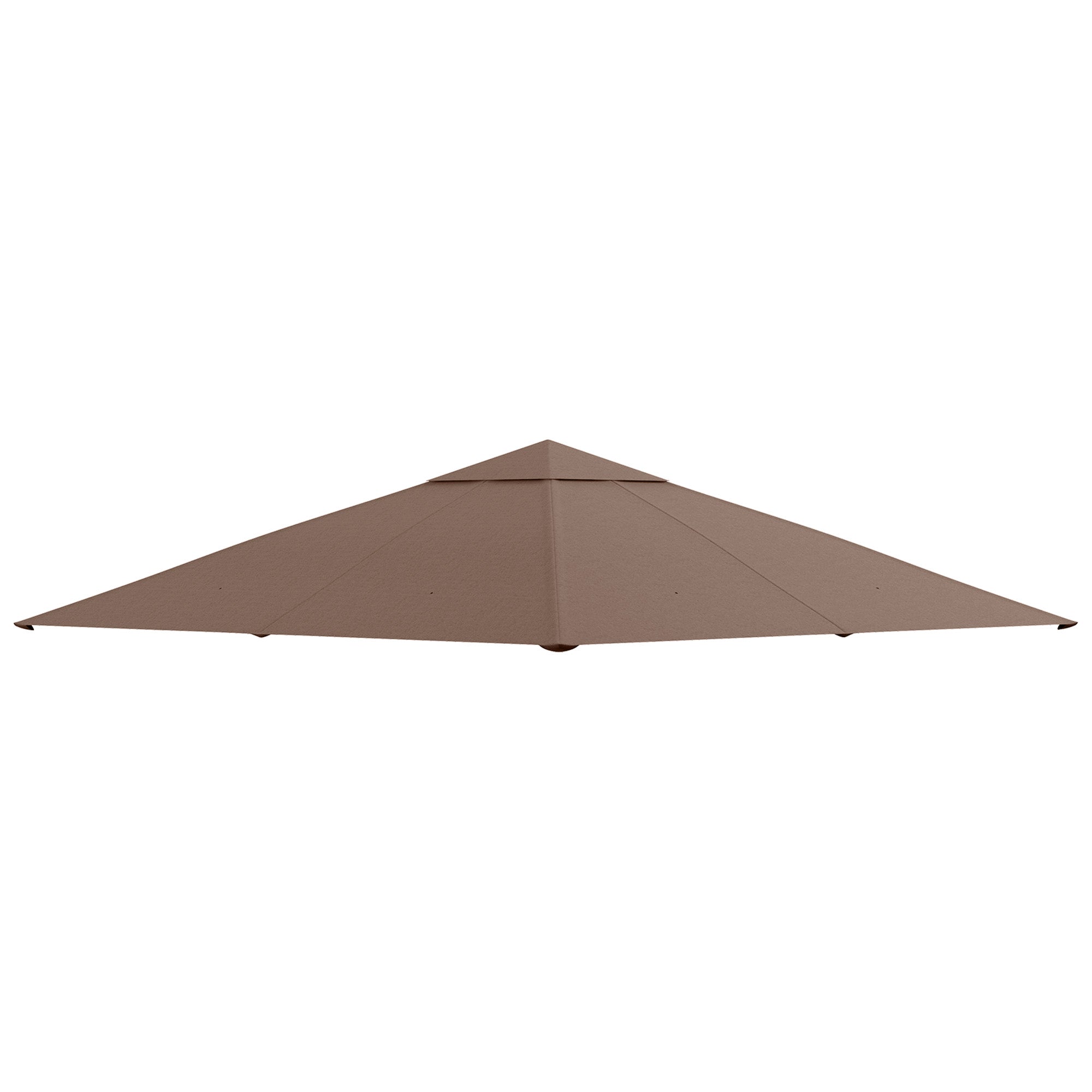 Outsunny 9.8' x 9.7' Square Gazebo Canopy Replacement UV Protected Top Cover Sun Shade Orange
