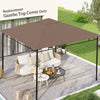 Outsunny 9.8' x 9.7' Square Gazebo Canopy Replacement UV Protected Top Cover Sun Shade Orange