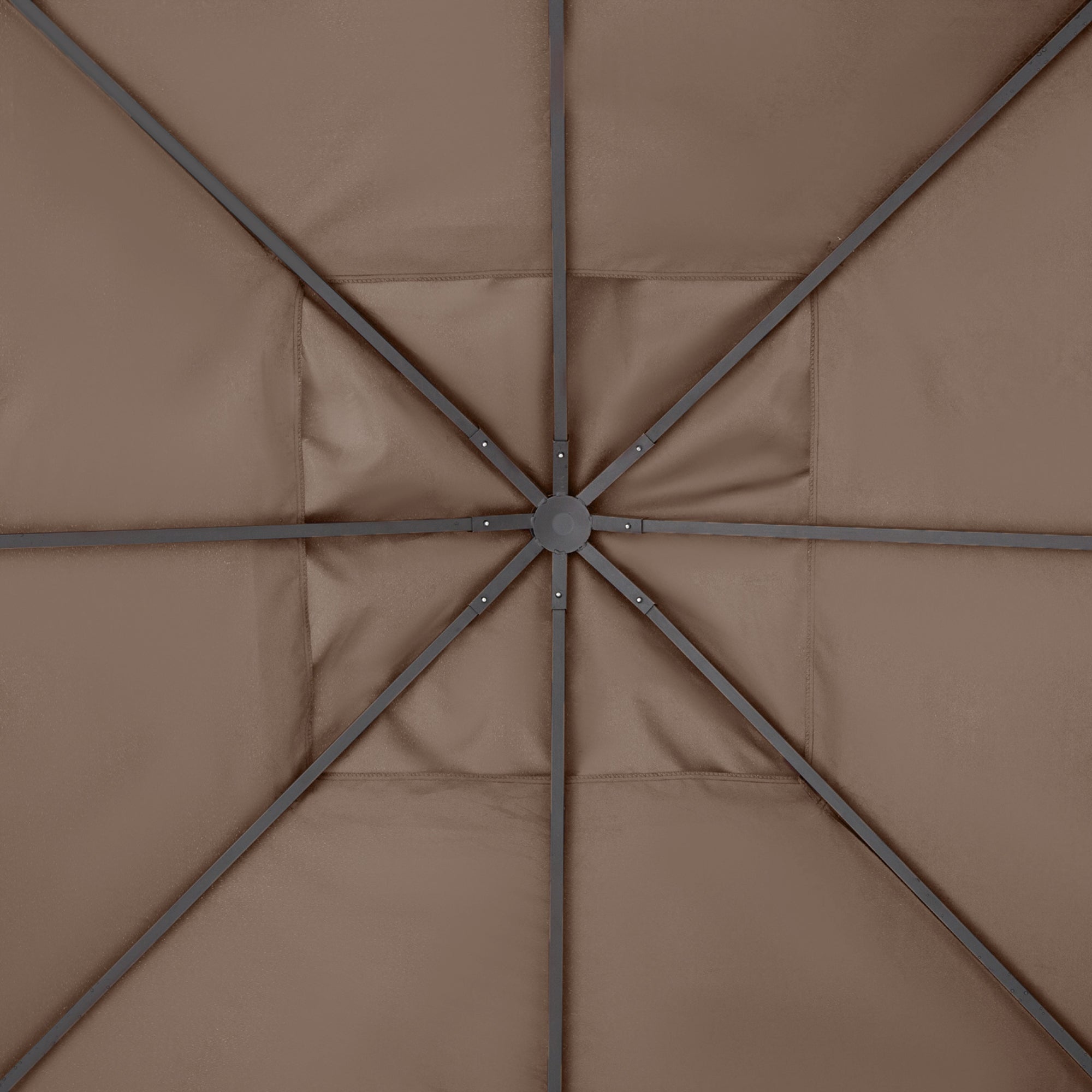 Outsunny 9.8' x 9.7' Square Gazebo Canopy Replacement UV Protected Top Cover Sun Shade Orange