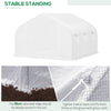 Outsunny 11.5' x 10' x 6.6' Portable Walk-In Tunnel Greenhouse, Garden Plant Growing Warm House, Outdoor Seed Flower Vegetable Growth Tent, White