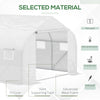 Outsunny 11.5' x 10' x 6.6' Portable Walk-In Tunnel Greenhouse, Garden Plant Growing Warm House, Outdoor Seed Flower Vegetable Growth Tent, White