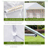 Outsunny 11.5' x 10' x 6.6' Portable Walk-In Tunnel Greenhouse, Garden Plant Growing Warm House, Outdoor Seed Flower Vegetable Growth Tent, White