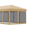 Outsunny 10' x 20' Pop Up Canopy Tent Gazebo with Removable Mesh Sidewall Netting, Carry Bag for Backyard Patio Outdoor, Beige