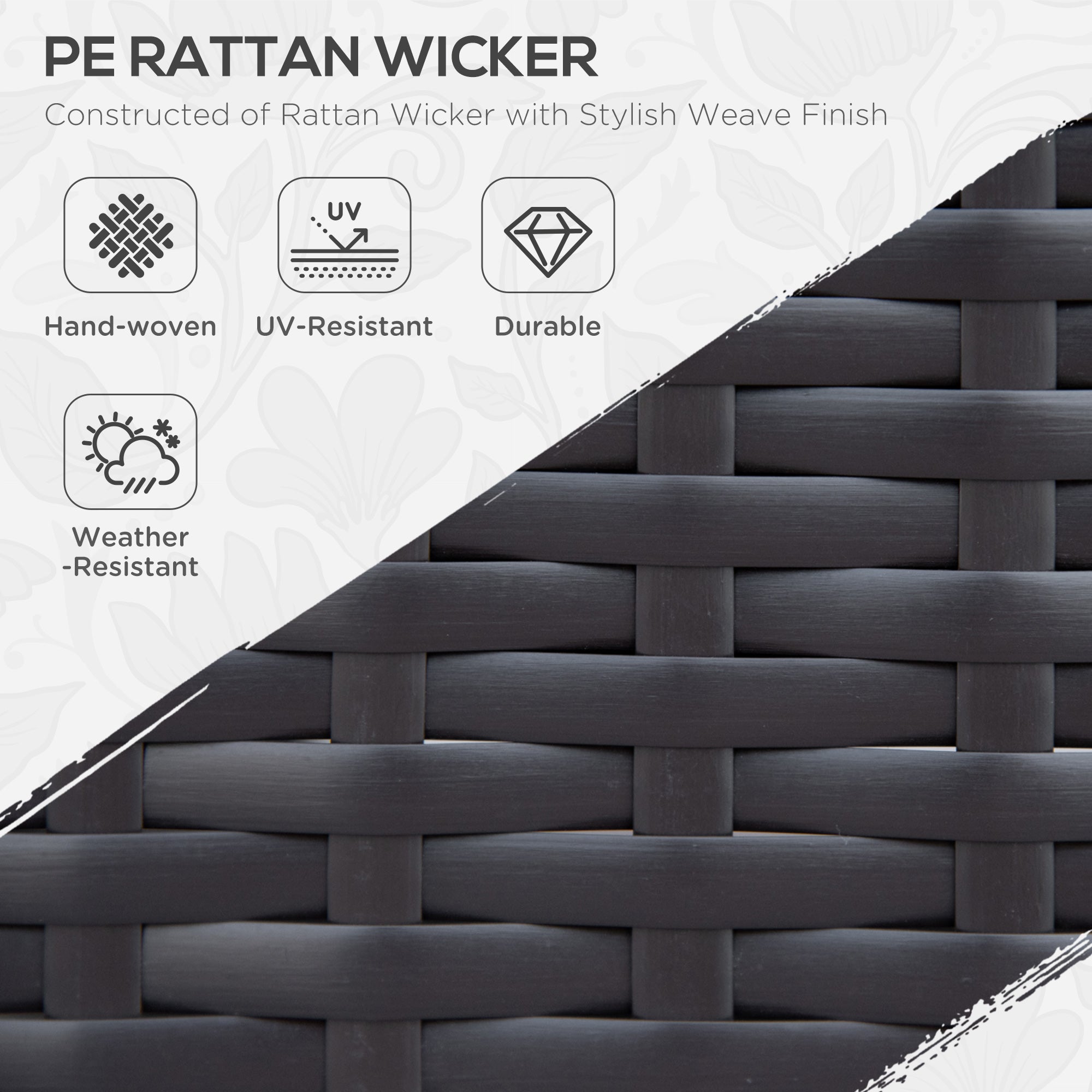 Outsunny 7 Piece Patio Furniture Set, PE Rattan Outdoor Conversation Set with Sectional Sofa, Glass Tabletop, Cushions and Pillows for Garden, Lawn, Deck, Coffee and Orange