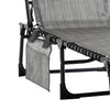 Outsunny Folding Lounge Chair, Reclining Tanning Chair, Portable Sun Lounger with Adjustable Backrest and Removable Pillow for Patio, Garden, Beach, Mixed Grey