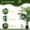 Outsunny 4FT Artificial Palm Tree, Fake Tropical Tree with Lifelike Leaves, Faux Plant in Pot for Indoor and Outdoor Decoration, Green