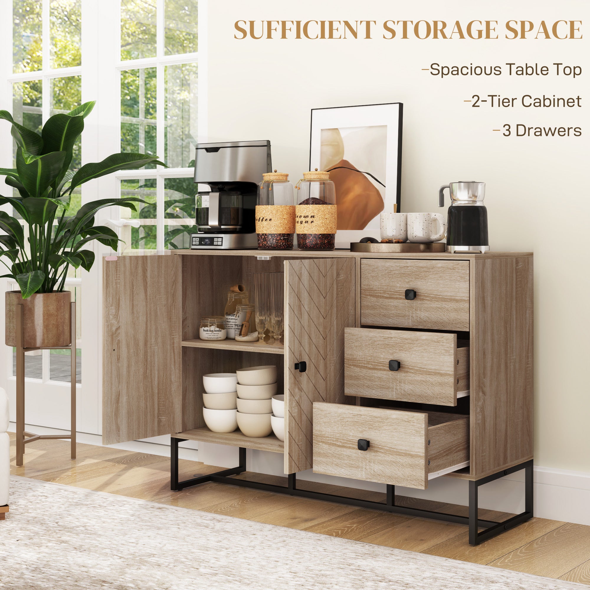 HOMCOM Modern Sideboard, 42.5