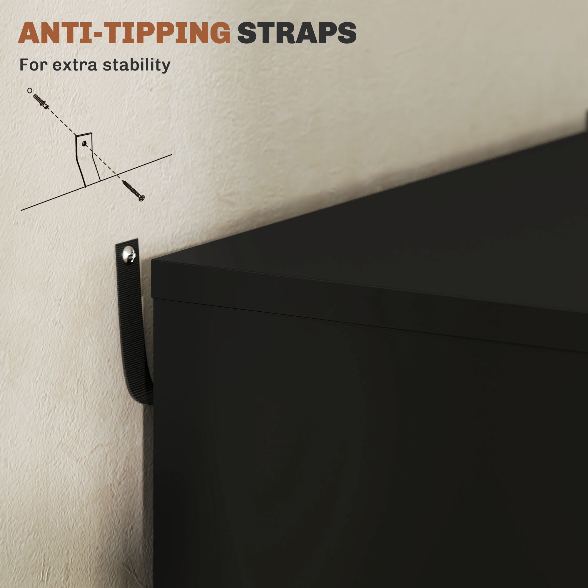 Vinsetto Vertical Filing Cabinet, 7-drawer File Cabinet, Mobile Office Storage Cabinet with Wheels for Home Office, Rustic Brown