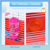 PawHut 18.5'' Hamster Cage with Exercise Wheel and Water Bottle Dishes, Rat House and Habitats 2 Storey Design, Red