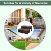 Outsunny 4 Piece Raised Garden Bed PP Raised Flower Bed Vegetable Herb Grow Box Stand Brown