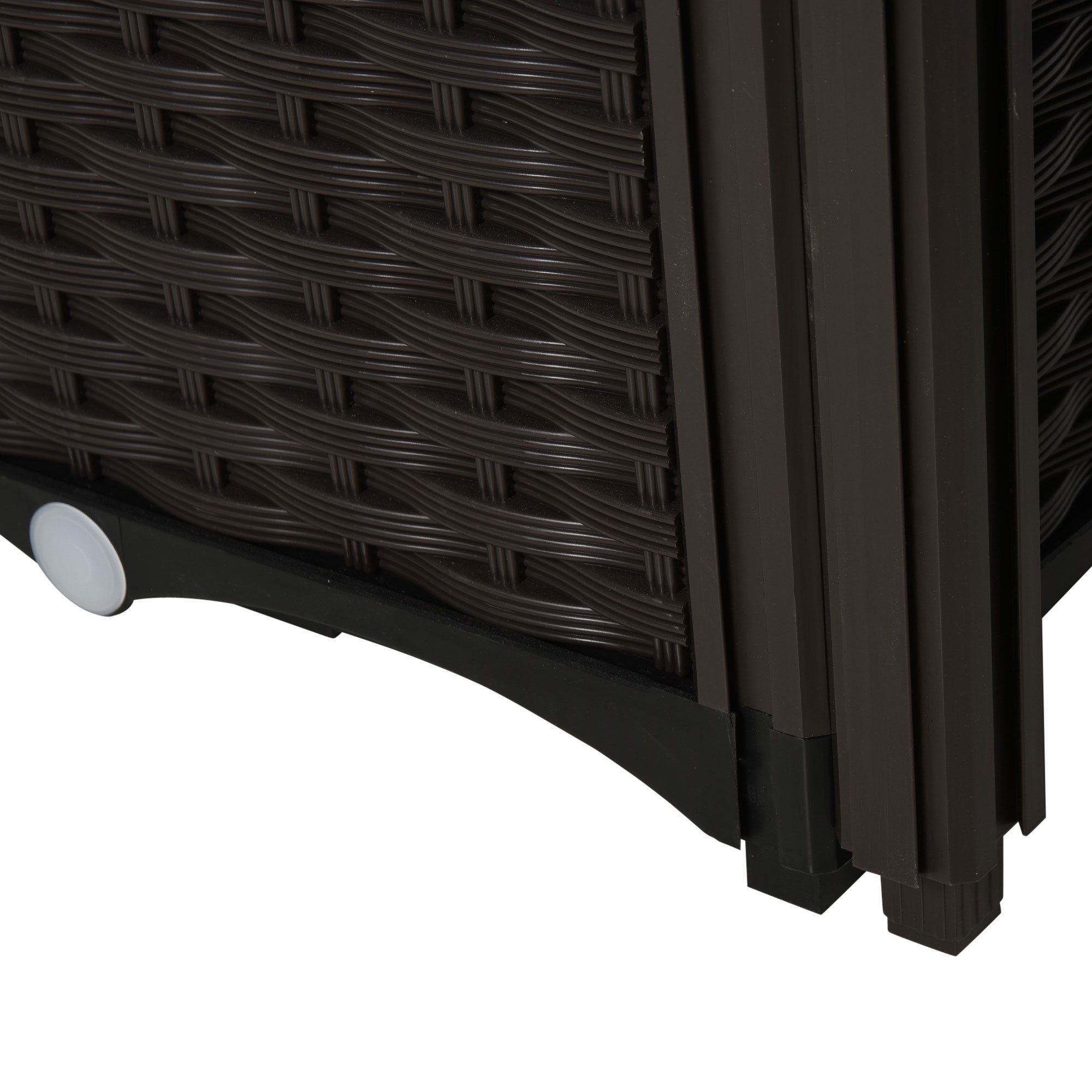 Outsunny 4 Piece Raised Garden Bed PP Raised Flower Bed Vegetable Herb Grow Box Stand Brown