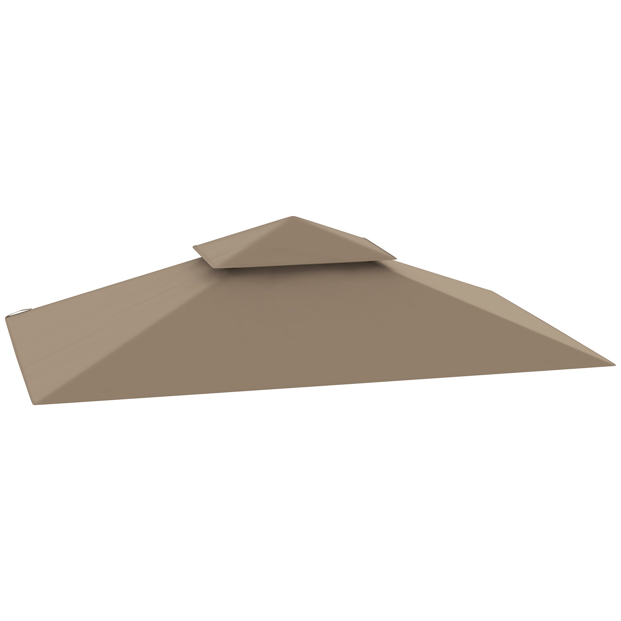 Outsunny BBQ Canopy Replacement Roof, UPF50+ Protected, 5' x 8' BBQ Gazebo Canopy Cover, Double Tiered Grill Gazebo Replacement Canopy, TOP COVER ONLY, Khaki