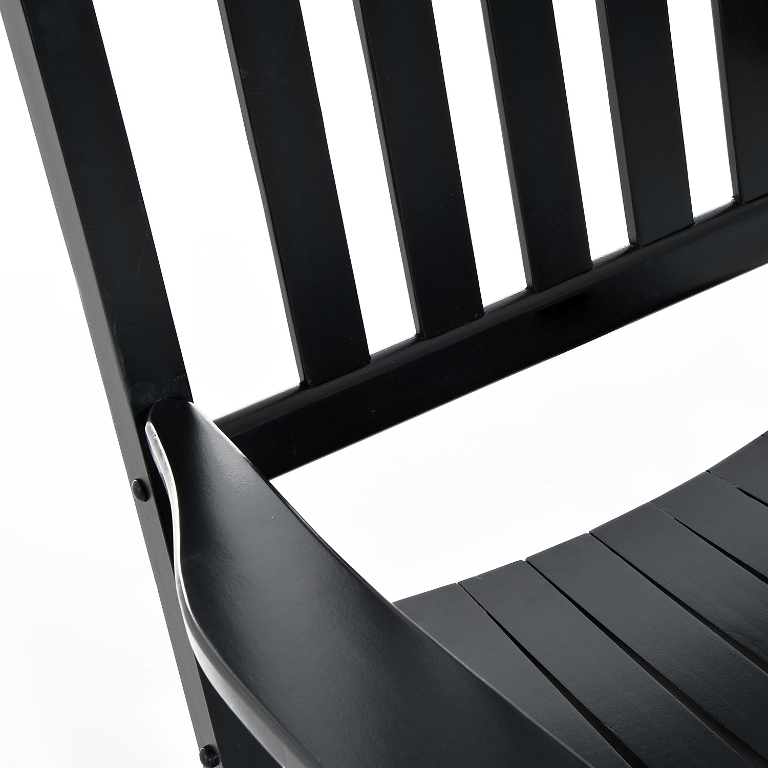 Outsunny Wooden Porch Rocking Chair Outdoor Patio Rocker Garden Single Leisure Reclining Seat Armchair Black