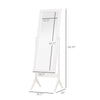 HOMCOM Full Length Mirror, Free Standing Mirror with Rectangular Frame, Adjustable Angle for Dressing Room, Bedroom, Living Room, White