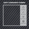 HOMCOM Sectional Sofa with Chaise Lounge and Thick Spring Cushion, Corduroy L Shaped Couch, 3 Seater Corner Sofa for Living Room, Bedroom, Charcoal Grey