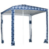 Outsunny Quick Beach Cabana Canopy Umbrella, 6.5' Easy-Assembly Sun-Shade Shelter with Sandbags and Carry Bag, Cool UV50+ Fits Adults & Family, Dark Blue Coconut Palm