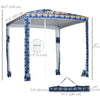 Outsunny Quick Beach Cabana Canopy Umbrella, 6.5' Easy-Assembly Sun-Shade Shelter with Sandbags and Carry Bag, Cool UV50+ Fits Adults & Family, Dark Blue Coconut Palm
