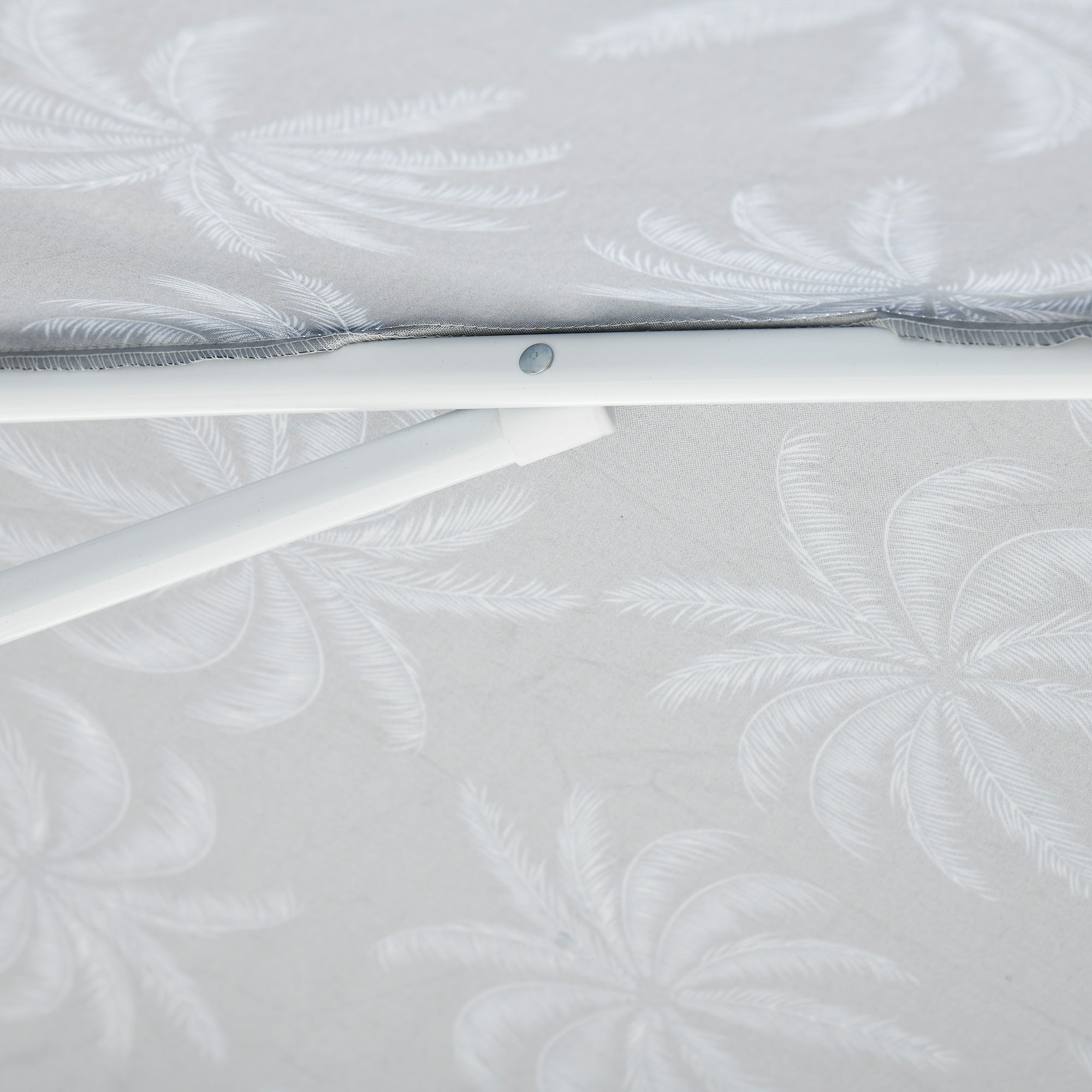 Outsunny Quick Beach Cabana Canopy Umbrella, 6.5' Easy-Assembly Sun-Shade Shelter with Sandbags and Carry Bag, Cool UV50+ Fits Adults & Family, Dark Blue Coconut Palm