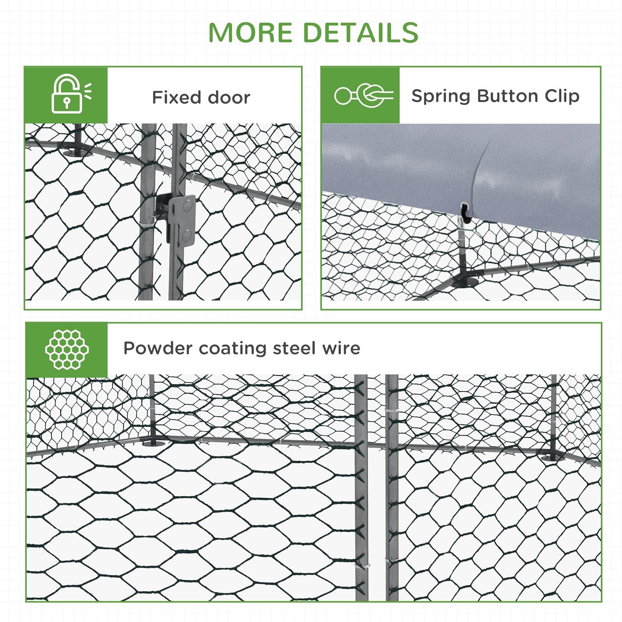 PawHut Large Chicken Coop Metal Chicken Run for Chickens with Waterproof and Anti-UV Cover, Polygon Shaped Walk in Fence Cage Hen House for Outdoor and Yard Farm Use, 1" Dia, 17.1' x 15.7' x 9'