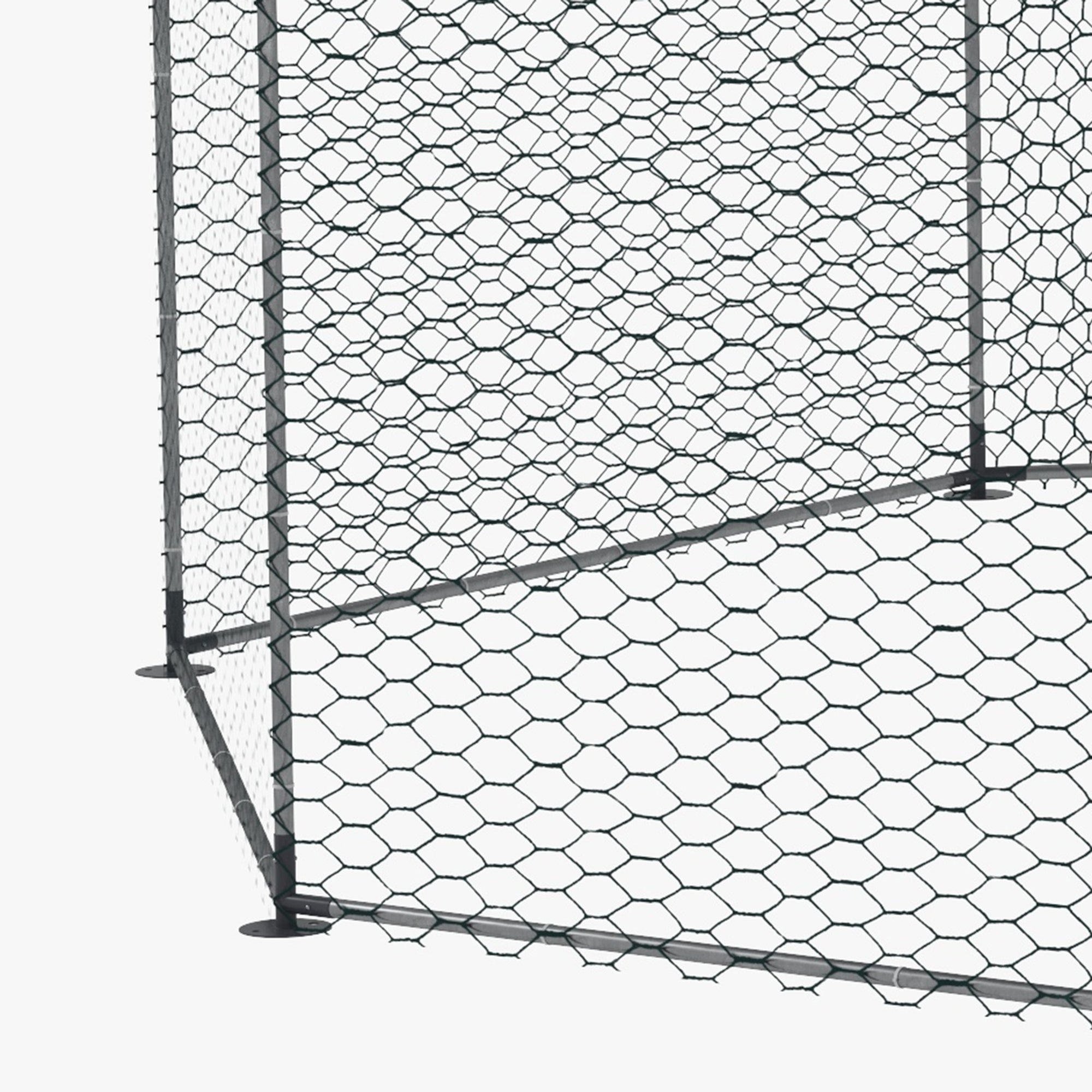 PawHut Large Chicken Coop Metal Chicken Run for Chickens with Waterproof and Anti-UV Cover, Polygon Shaped Walk in Fence Cage Hen House for Outdoor and Yard Farm Use, 1" Dia, 17.1' x 15.7' x 9'