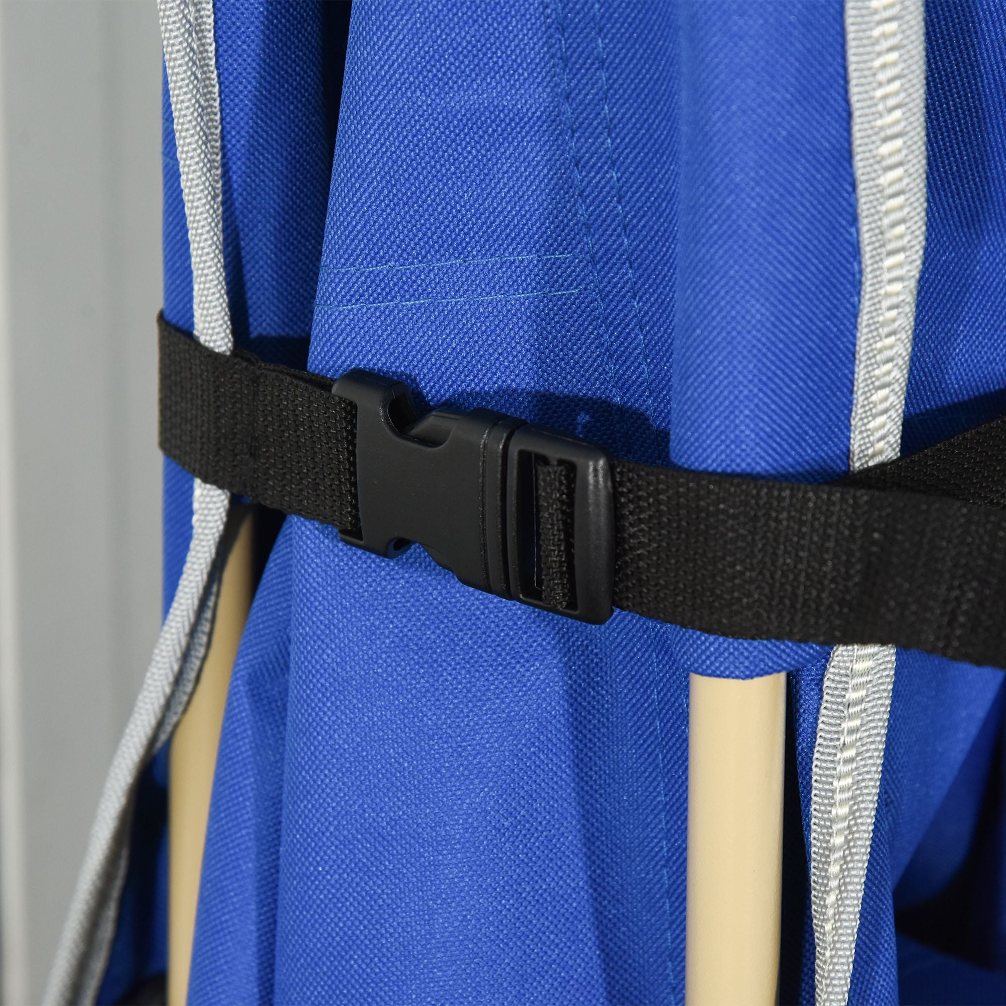 Outsunny Folding Camping Cot for Adults with Carry Bag, Side Pocket, Outdoor Portable Sleeping Bed for Travel Camp Vocation, Navy Blue