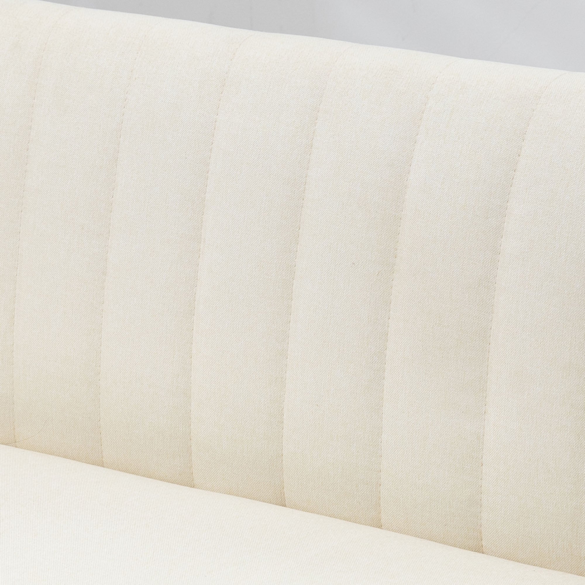 HOMCOM 46" Fabric Loveseat Sofa, Upholstered 2 Seater Couch with Rubber Wood Legs for Bedroom, Living Room, Cream White