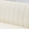 HOMCOM 46" Fabric Loveseat Sofa, Upholstered 2 Seater Couch with Rubber Wood Legs for Bedroom, Living Room, Cream White