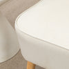HOMCOM 46" Fabric Loveseat Sofa, Upholstered 2 Seater Couch with Rubber Wood Legs for Bedroom, Living Room, Cream White