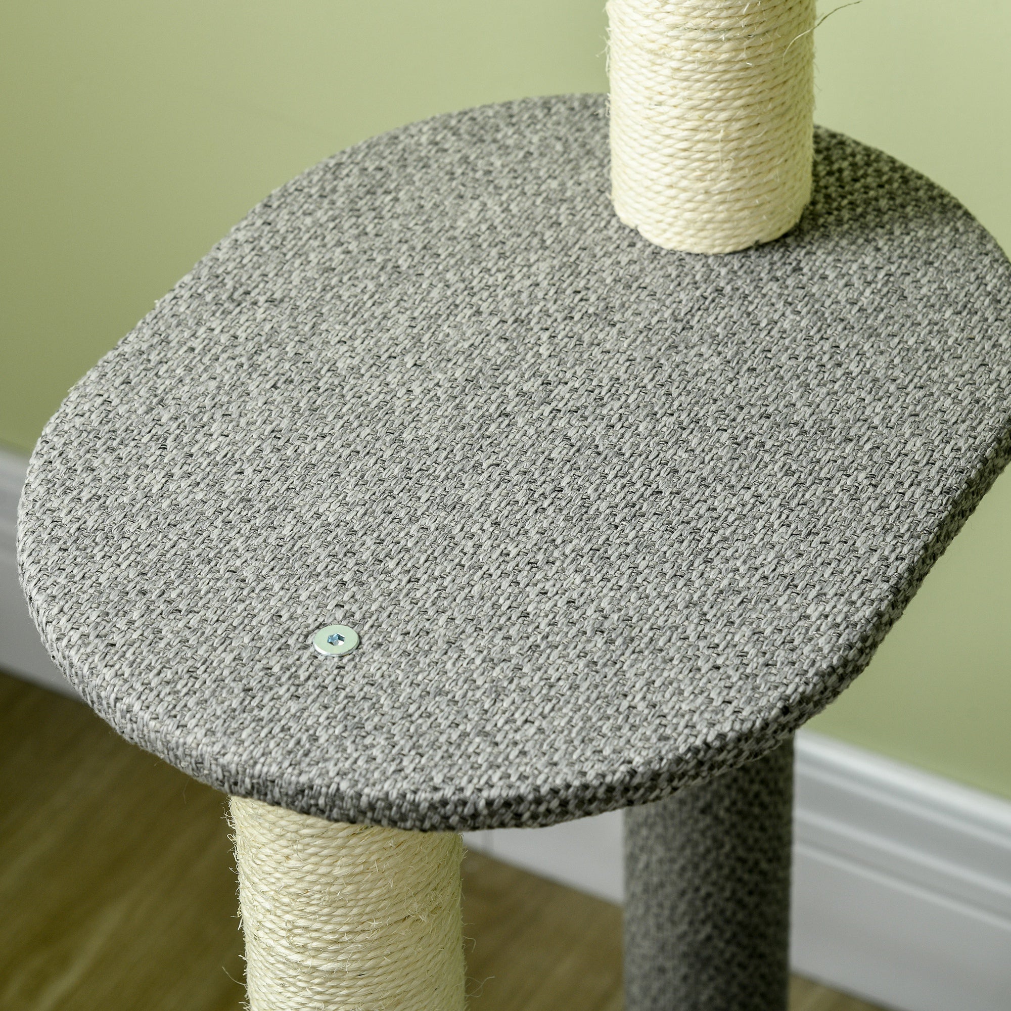 PawHut 132cm Cat Tree for Indoor Cats, Cat Tower with Scratching Post, Bed, Hammock, Cat House, Perches, Toy Ball, Multi-Level Cat Climbing Frame
