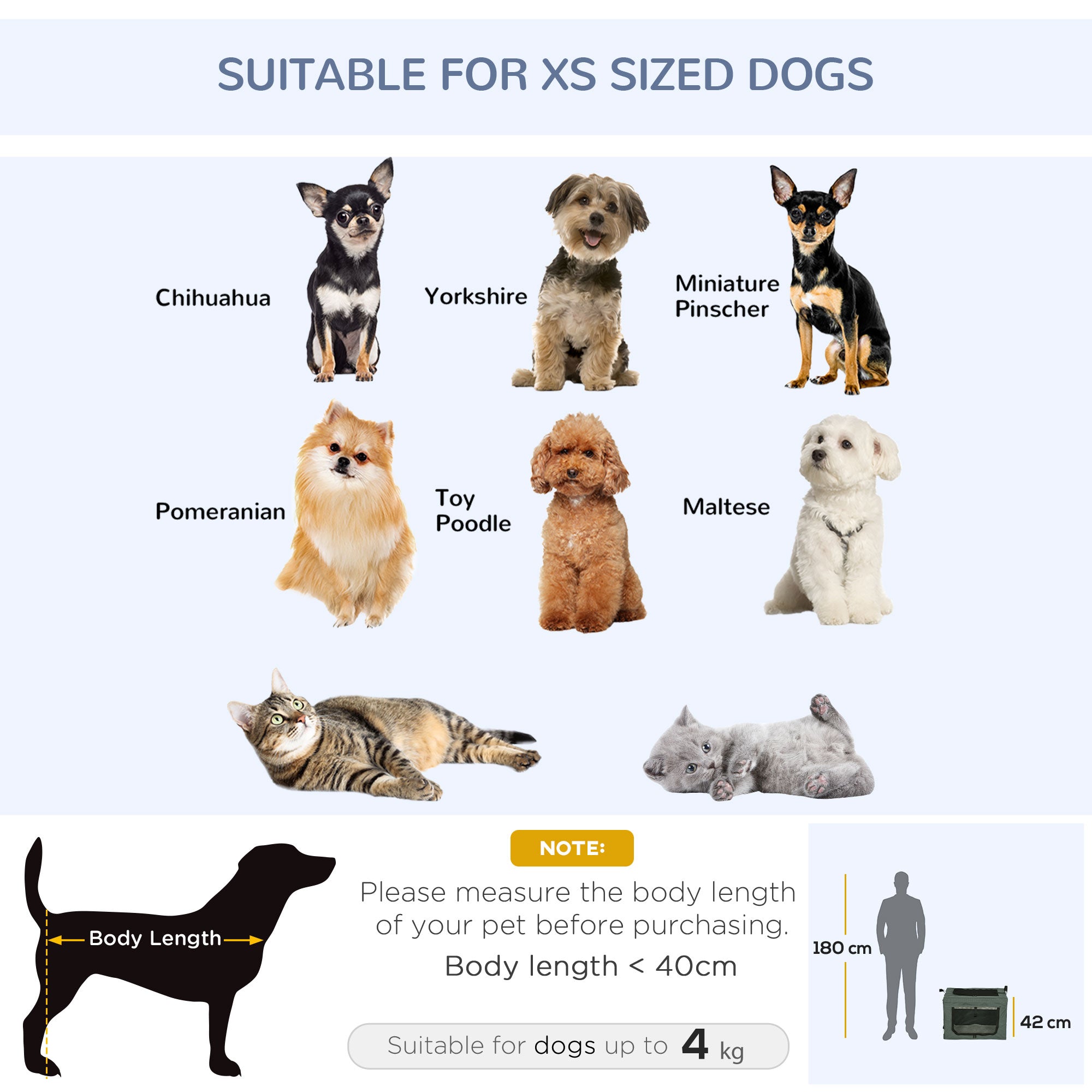 PawHut 60cm Pet Carrier for Miniature Dogs, Portable Cat Carrier Soft Side Pet Travel Crate with Removable Mat, Carry Bag, Breathable Mesh Window Door - Grey