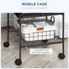 PawHut 61.5 Inch Bird Cage Parakeet House for Cockatiel with Stand, Pull Out Tray, Play Top, Storage Shelf, Wood Perch, Food Container, Black