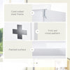 kleankin 12" x 24" Wall Medicine Cabinet, 3 Tier Steel Wall Cabinet for Bathroom, Kitchen, White