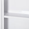 kleankin 12" x 24" Wall Medicine Cabinet, 3 Tier Steel Wall Cabinet for Bathroom, Kitchen, White