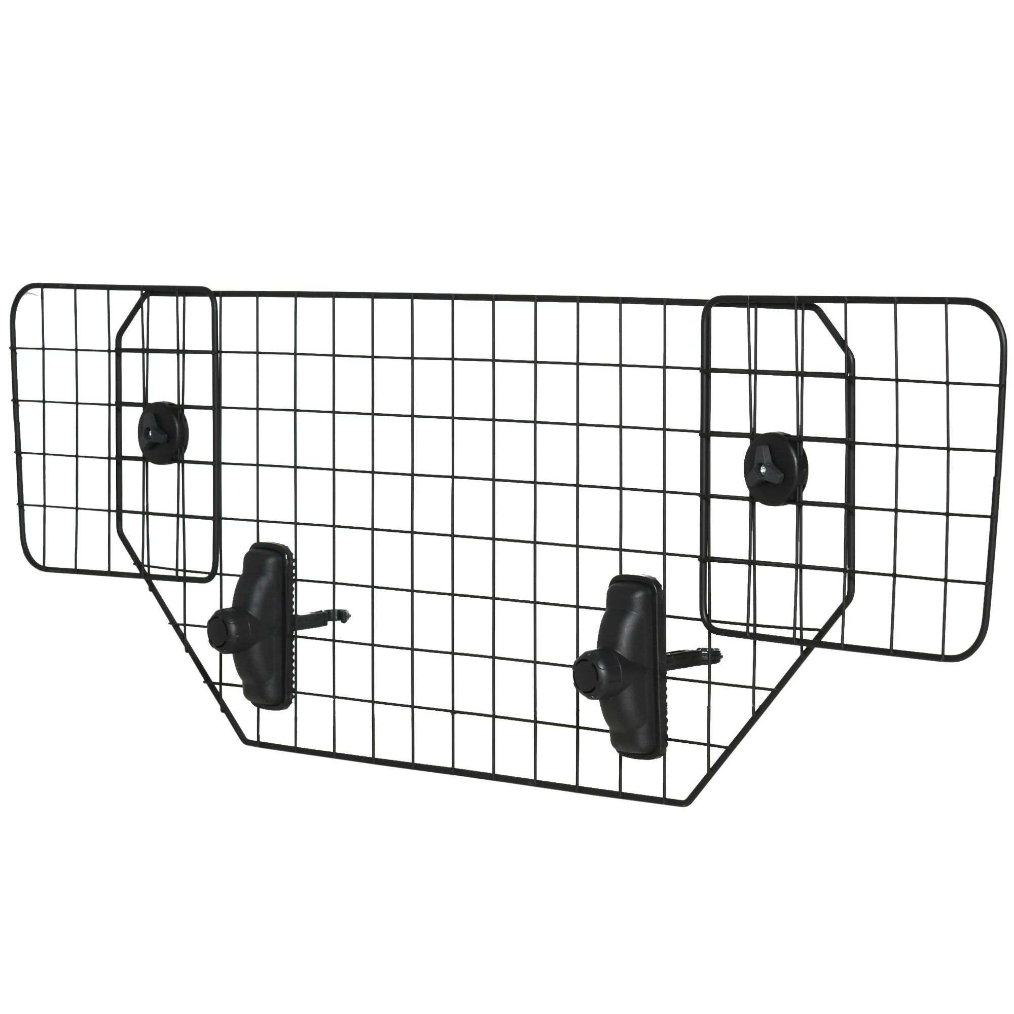 PawHut 35.5" - 47" Vehicle Pet Barrier, Adjustable Dog Fence for Car SUV Truck, Universal Fit Expandable Safe Guard Gate, Black