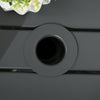 Outsunny Outdoor Side Table, Patio End Table with Umbrella Hole, Small Coffee Table with Steel Frame for Balcony, Gray