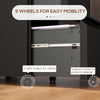 Vinsetto Mobile Vertical Filing Cabinet with Lock, 2-Drawer Steel File Cabinet with Adjustable Hanging Bar for Letter, A4 and Legal Size, Black
